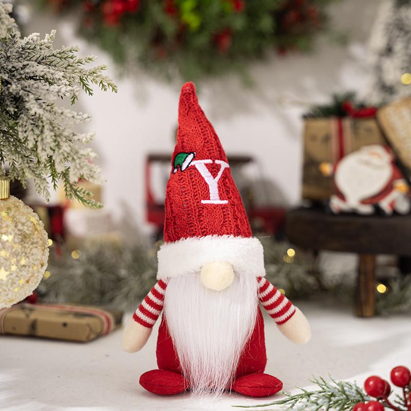 Adorable Christmas Gnome Figurine With Knitted Hat Perfect For Festive Decor