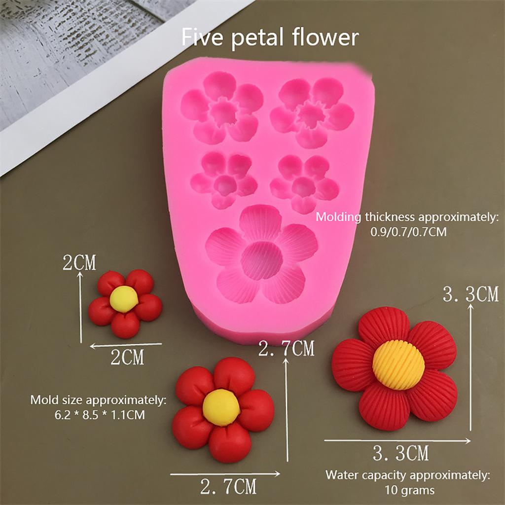 3D Flower Silicone Mold for Mousse Cake Chocolate Creative Ice Tray Nonstick Flexible for Home Baking Decoration
