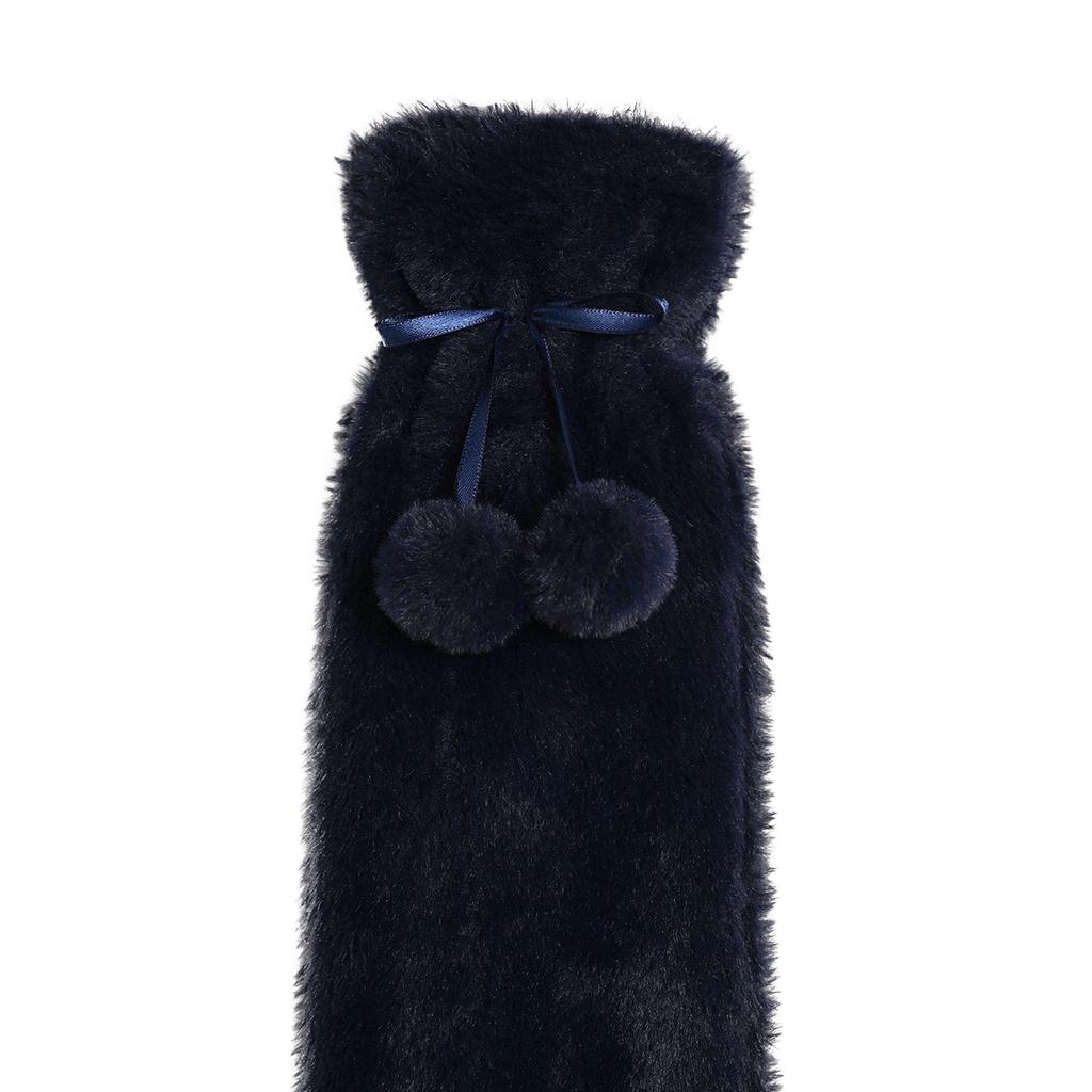 Sophia Layers Soft Faux Fur 1.7L Long Hot Water Bottle - Navy Blue