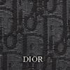 Dior Besticktes Klassisches Monogramm-Print Gefaltete Strick- Und Ledergeldbörse Herren Geldbörse Schwarz 2OBBH027YSE-H03E