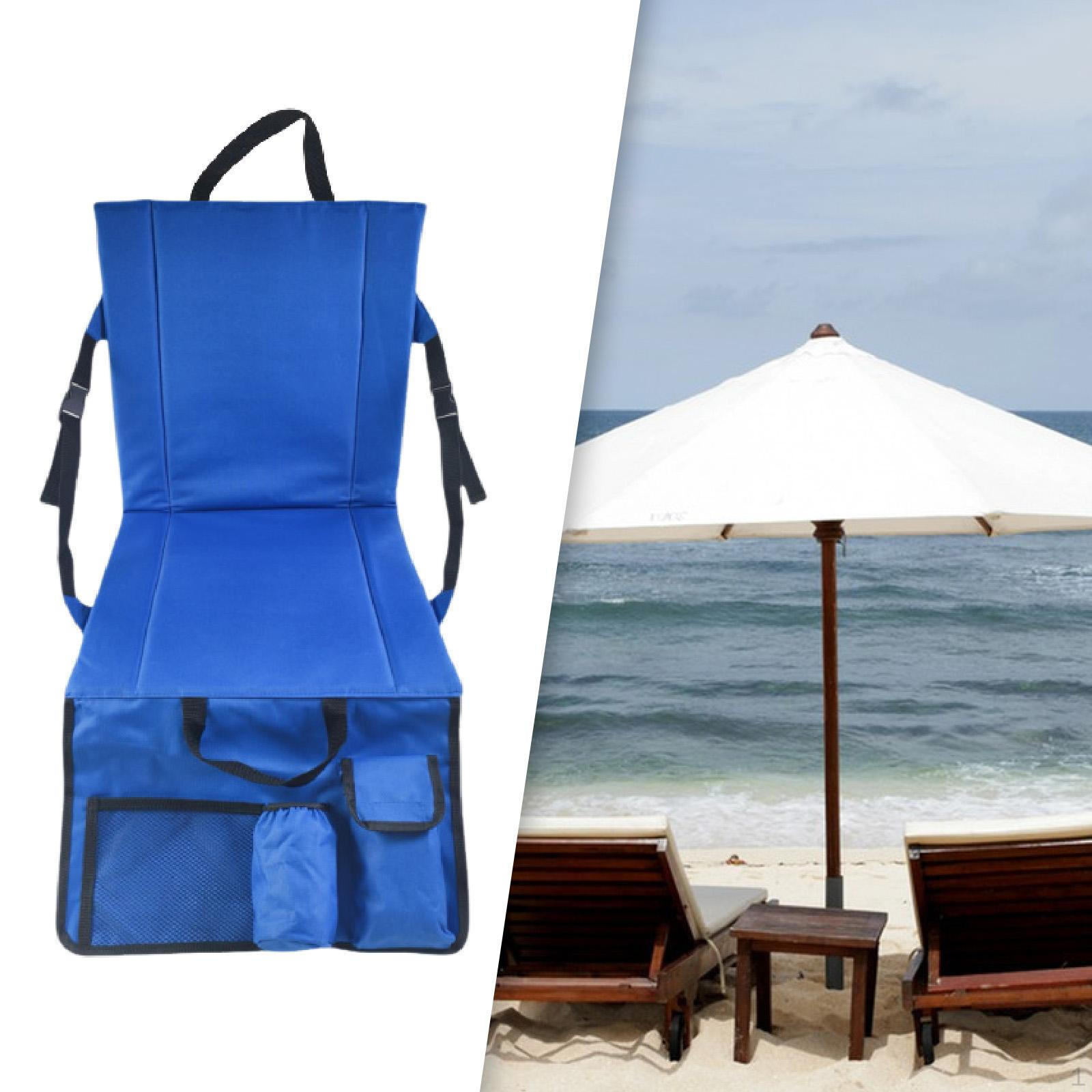 

Складная подушка для сиденья, подушка для трибун, коврик для сидения на концертах, напольное кресло со спинкой для пляжа синий