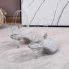 Stilettoskor för damer med lång mun Kristall Transparent korsrem Mode 7 cm Klack 1 cm Plattform WZ