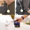 Velvet Lined Jewelry Holder Portable Box Keychain, PU Leather Travel Organizer Case, Soft Small Case for Rings Lining Secure Zipper Closure