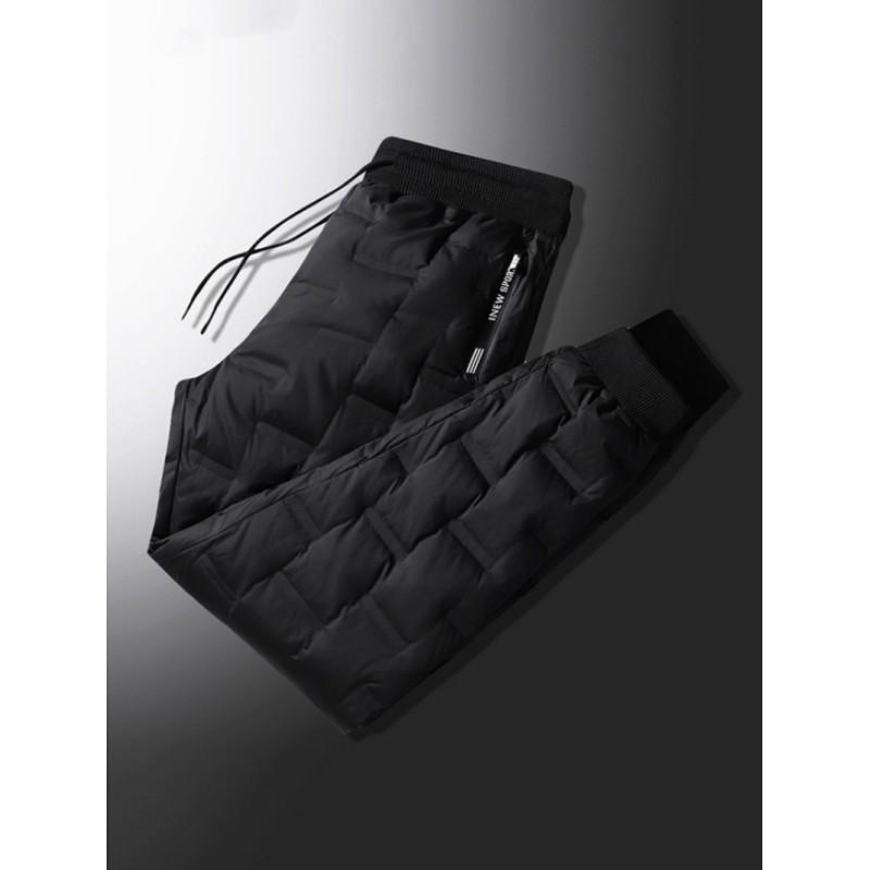 

Men Winter Thermal Solid Warm Waterproof Trousers Plus Size Cold Resistant Clothes S