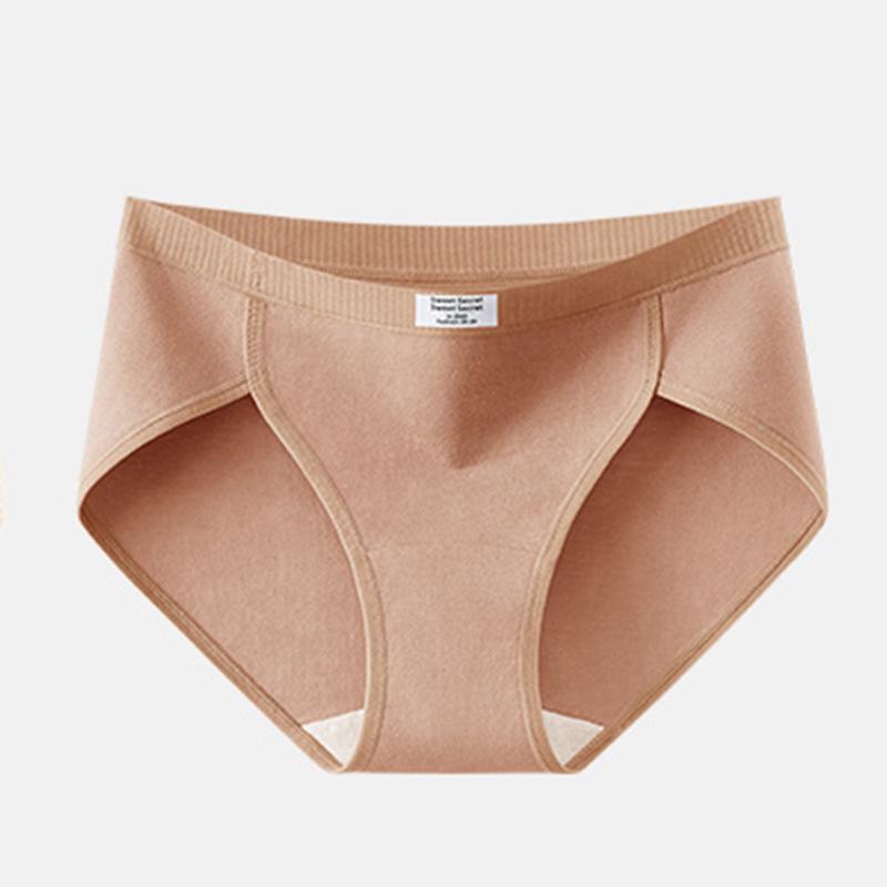 Autumn Mid-Waist Cotton High-Cut Panties for Girls