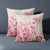 1 Pieces Pink Flower Printed Decorative Pillow Cushions Set Polyester Pillowcase, Sofa Decorative Cushion Cov Headboard Pillow