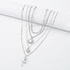 Tooxika Vintage Sun Love Heart Flower Necklace Diamonds Niche Street Fashion Necklace Women
