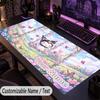 Custom Text Big Mousepad, Extended Desk Pad For Laptop Work GameKuromi
