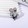 Funny Muscle Ninja Mouse Enamel Pin Cartoon Gym Strong Rat Animal Brooch Lapel Badge Jewelry Gift for Workout Enthusiast Friends