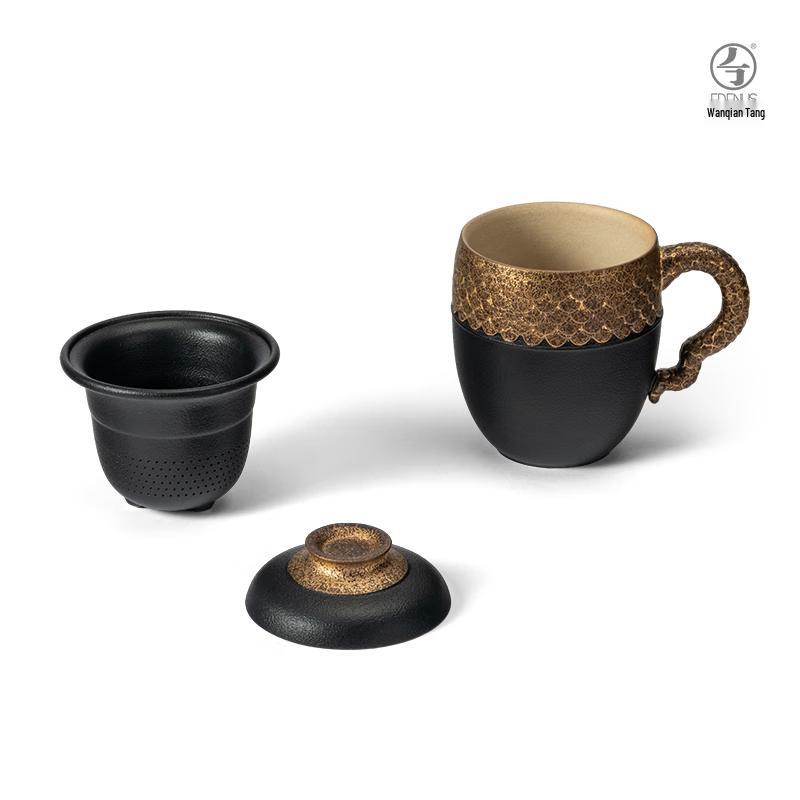 

Wan Qian Tang Cloud Dragon Black Iron Glaze Ceramic Tea Cup