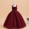 European Princess Style Formal Dress for Girls - Elegant Birthday and Show Long Gown
