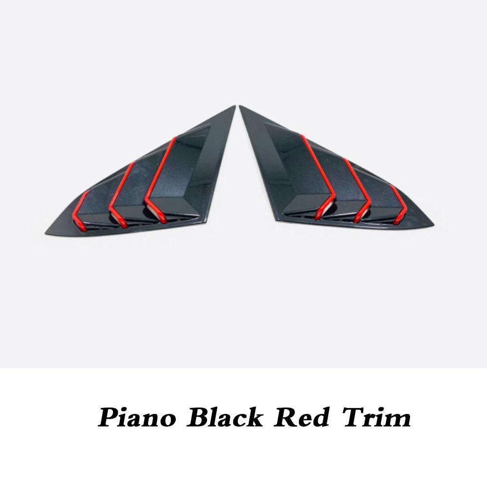 Rear Side Window Louver Vent Cover Trim Car Accessories Carbon Fiber Decor for Honda Civic 10th 2016 2017 2018