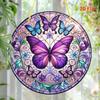 2D Flat Purple Butterfly Acrylic Decoration Sign, Christmas and Halloween Gift, Suitable for wall decoration, porch, room, villa, accents Home, Hallwa