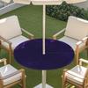 Outdoor Round Table Cover With Umbrella Hole Waterproof Elastic Edge Patio Garden Deck