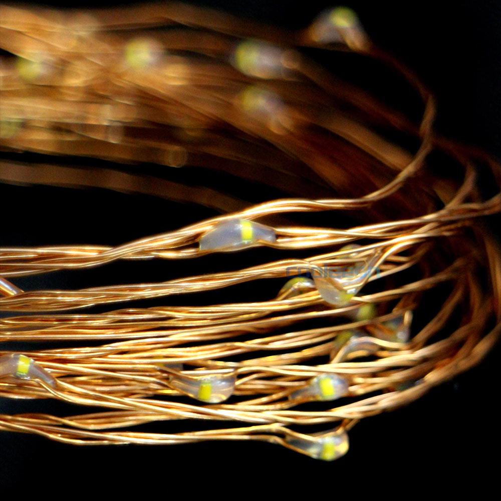 1m 2m 3m 4m LED Cooper Wire String Bec cu zână CR2032 Buton alimentat cu baterie Lampă cu bandă LED colorată pentru decorarea de vacanță de Crăciun