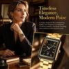 Orologio da Donna al Quarzo SKMEI Oro Quadrante Nero Acciaio Inossidabile Retrò 2566