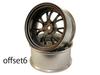 SSR Professor MS3 Wheel, Offset 6 (Deep Rim), Matte Gunmetal (2pcs)