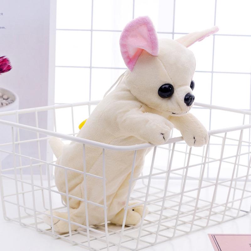 Adorable Puppy Plush Pencil Case - Cute Cartoon Animal Storage Bag for Kids