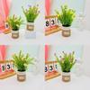 Small Fabric Flower Pot Decor With Faux Greenery For Restaurant And Hotel Ambiance