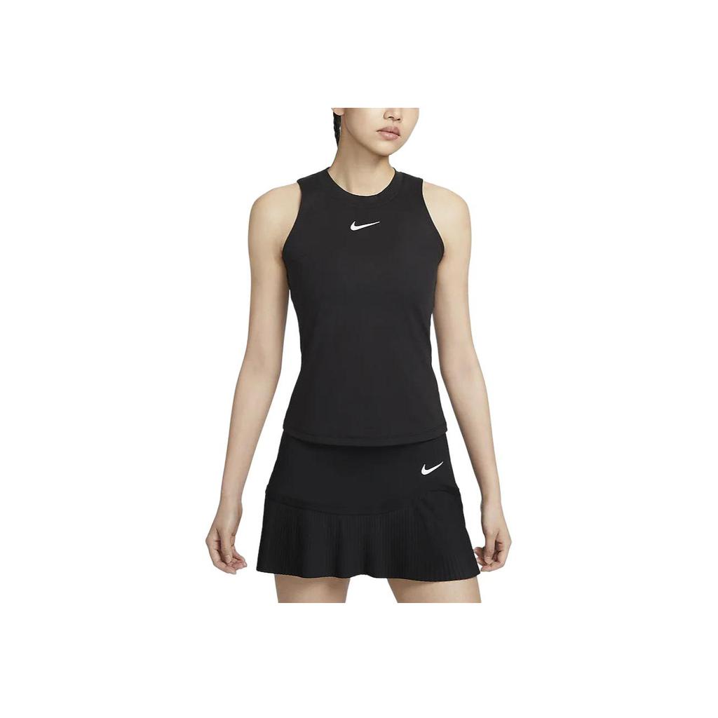 Nike Court Advantage Solid Color Quick-Dry Sleeveless Tennis Top Women Tops Black FD5674-010