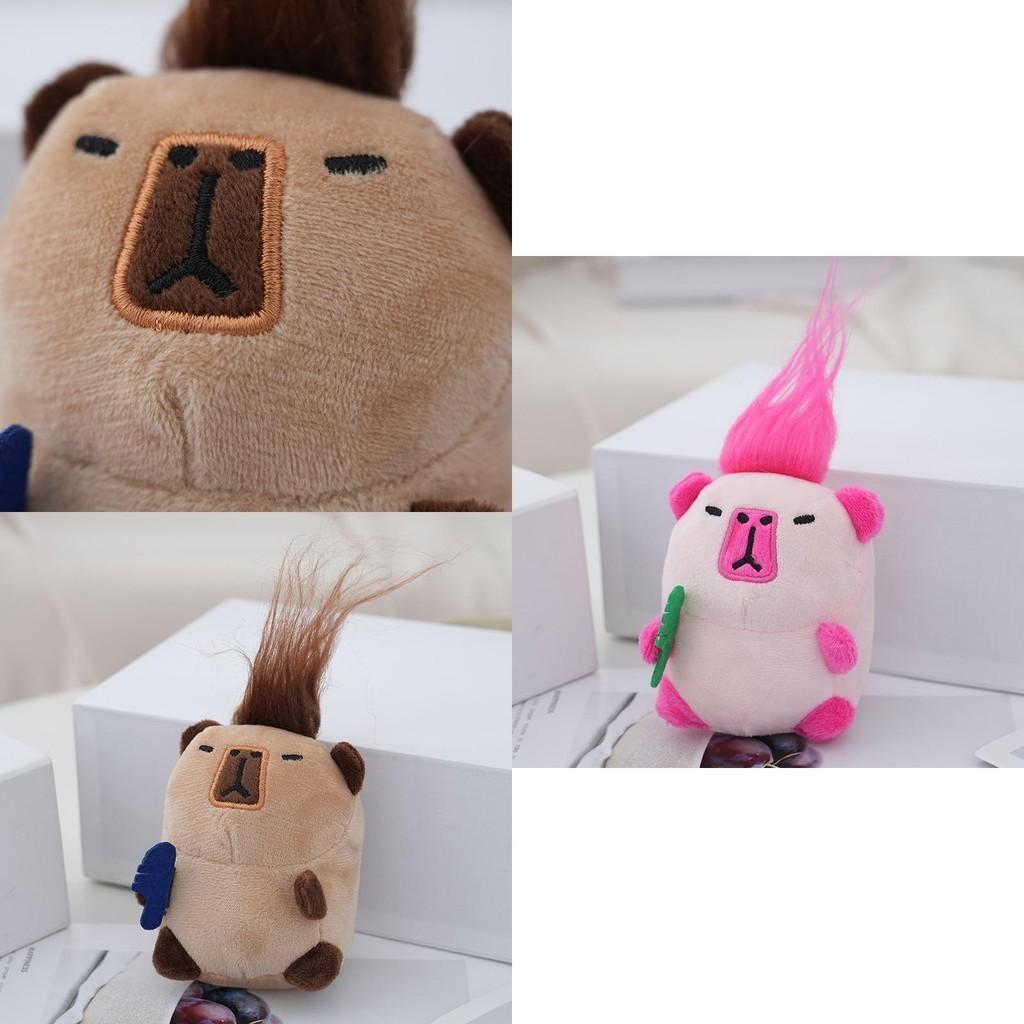 Adorable Capybara Plush Keychain Soft And Cuddly Stuffed Animal Gift In Pink Or Brown