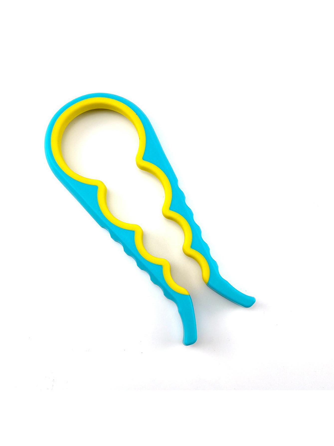 

Легкий в захвате консервный нож для слабых рук и пожилых людей, нескользящий ручной открыватель крышек банок и бутылок, кухонный инструмент, не требующий усилий 1PCS синий