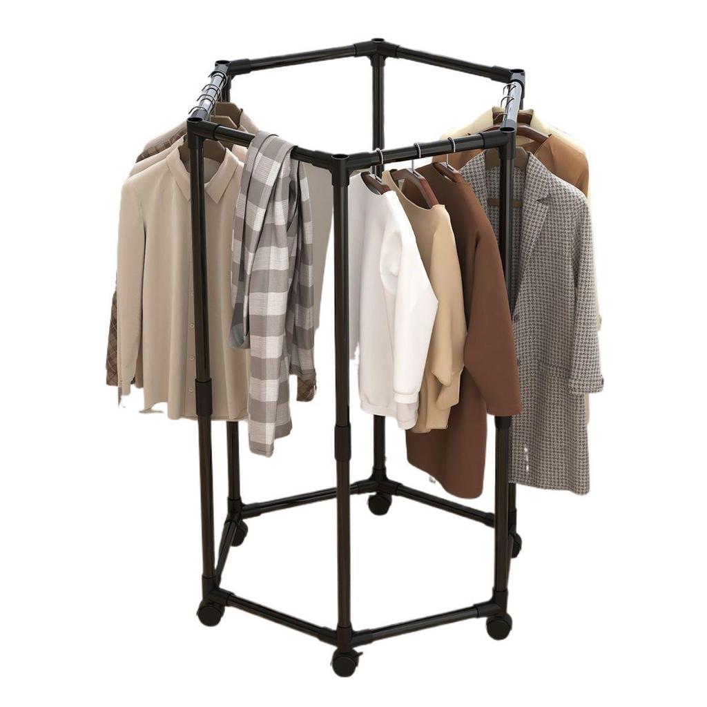 Multi-Functional Rotating Floor-Standing Drying Rack for Clothes and Hats
