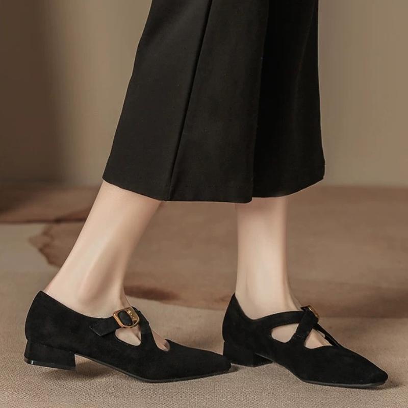 

Мода 2025 Новый Бренд Женские Балетки Модные С Круглым Носком Женские Элегантные Красные Туфли Мэри Джейн Мягкий Плоский Каблук Платье Балетки S 35 чёрный