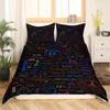 Math Equations Duvet Cover Set Hourglass Purple Galaxy Comforter Cover Physics Formula Dorm Bedding Sets Science Geometry Axis