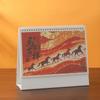 Coil Binding 2026 Desk Calendar Chinese New Year Style Standing Flip Calendar  Office Use