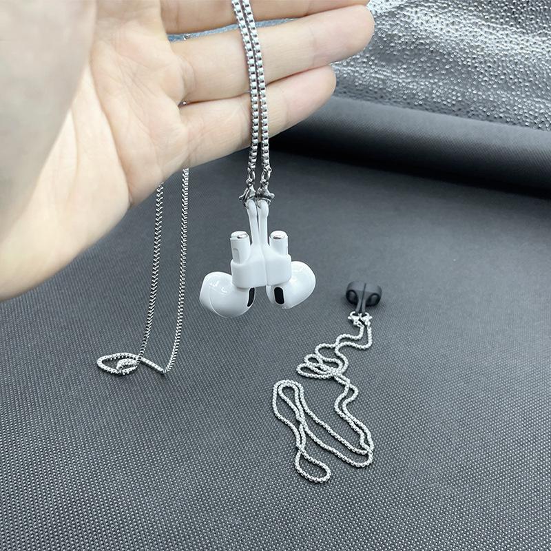 Silicone Bluetooth Wireless Earbuds Lanyard for AirPods & Xiaomi - Anti-Lost Magnetic Strap for Running Sports.