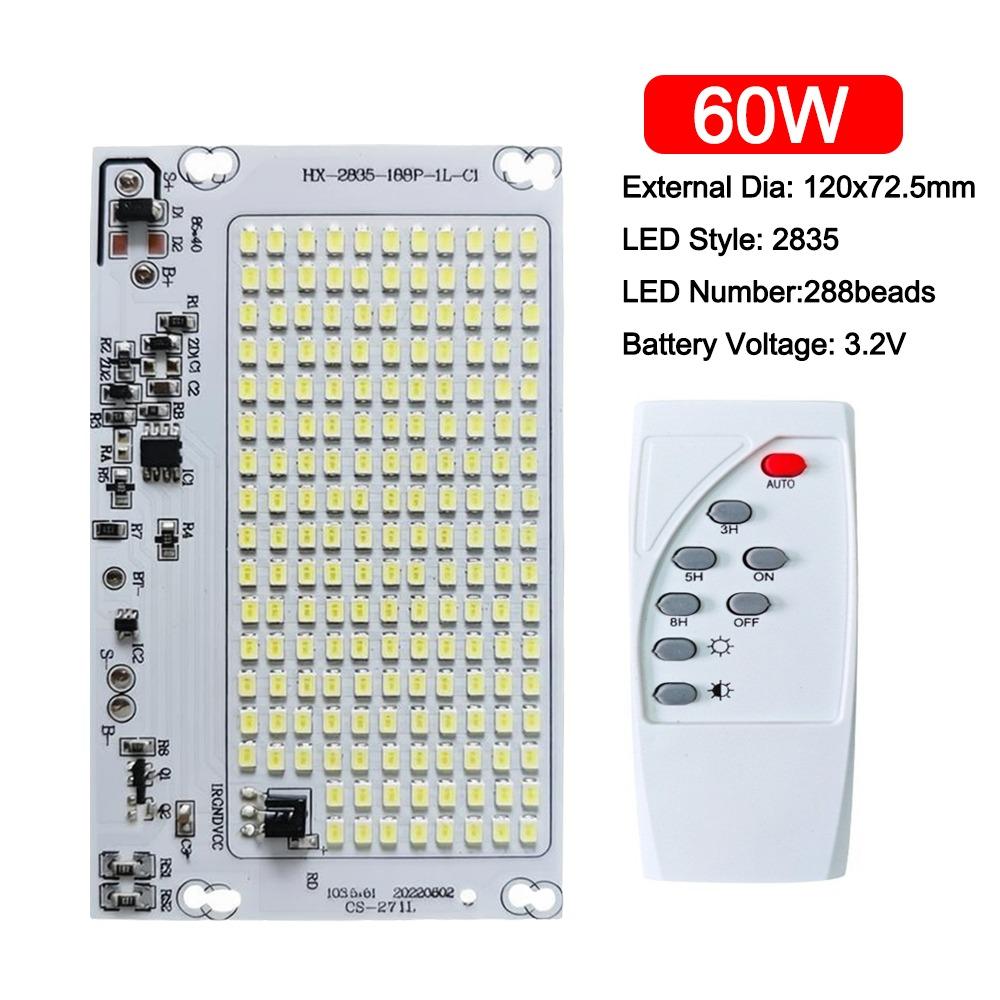 1Pcs 10W/15W/25W/40W/60W/100W LED Solar Light Board Smart IC Led Light  For Outdoor FloodLight