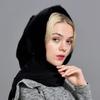 Mink Fur Hood Hats for Women Winter Warm Luxury Full Pelt Mink Fur Scarf Hat Stylish Fashionable Genuine Female Outdoor Snow Hat
