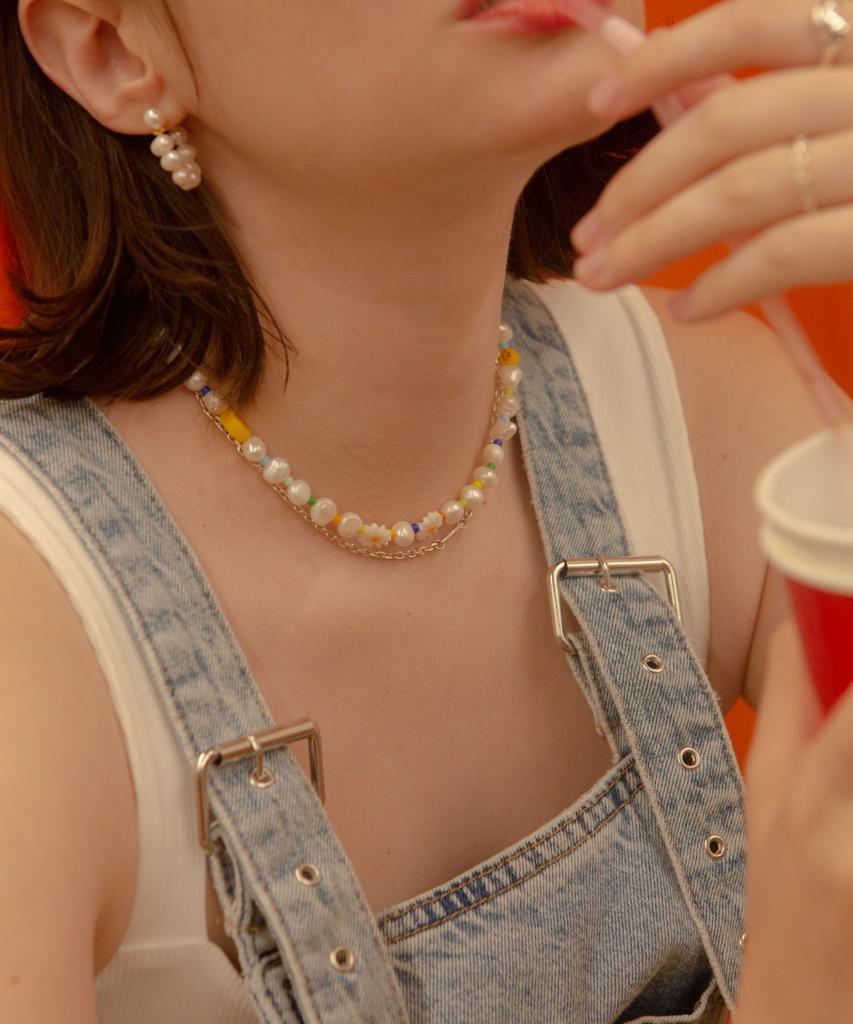 Findelise Daisy Freshwater Pearl Necklace