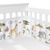 Breathable Mesh Crib Liner for Standard-Size Cribs (1 Panel 340x30 cm + 1 Panel 160x30 cm)
