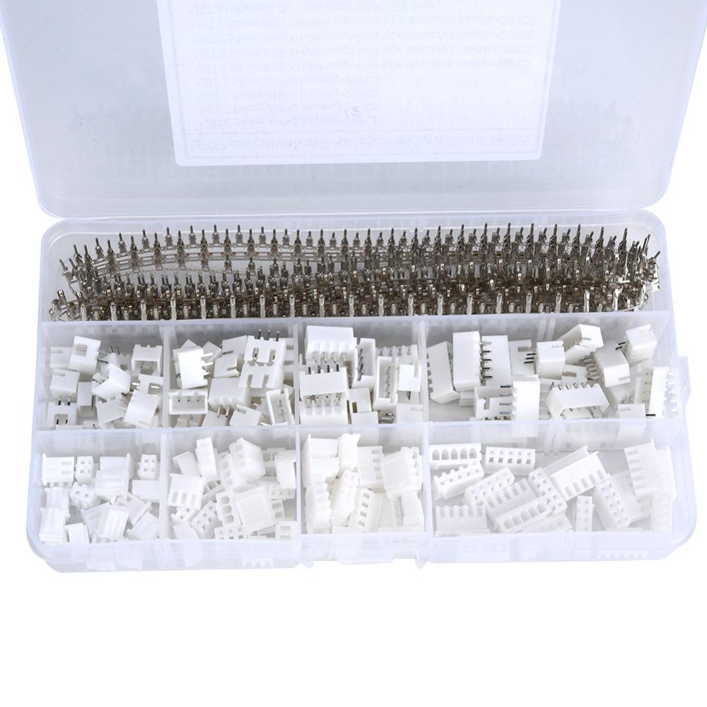560PCS 2.54mm Pitch Pin Connector Housing JST-XHP2/3/4/5 Male Female Shrouded Header Crimp Terminal Kit Headers Assortment