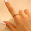 Retro Charm Sparkling Full Zircon Sun Flower Start Adjustable Opening Ring for Women Stainless Steel Finger Jewelry Accessories