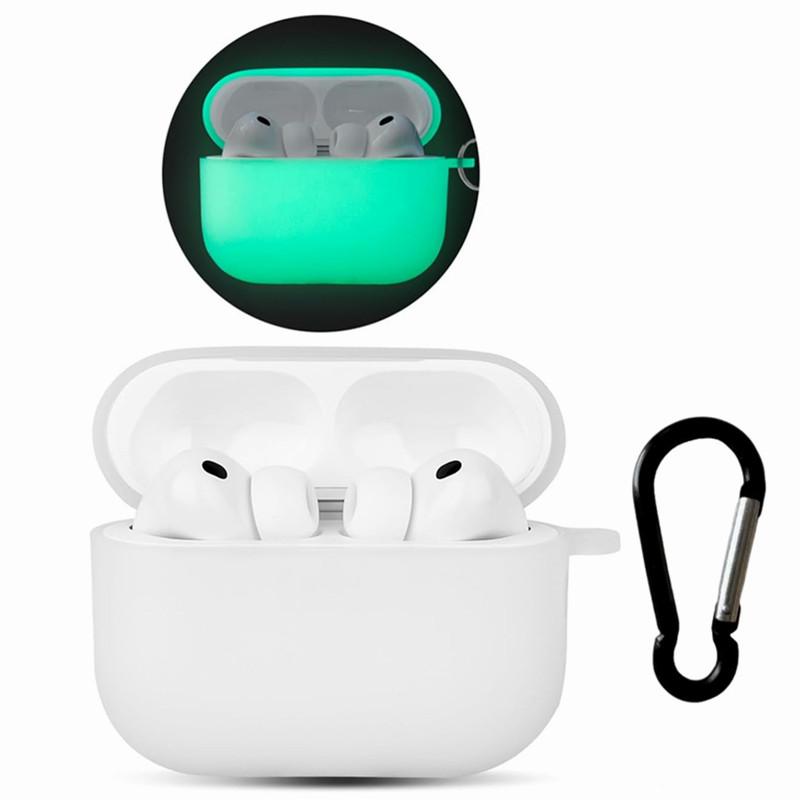 

Night Light Luminous Silicone Soft Earphone Case for Airpods Pro 3 2 1 4 Air Pods Pro2 Pro3 3rd Gen Generation Glow Funny Cover For Airpods 4 2024 білий