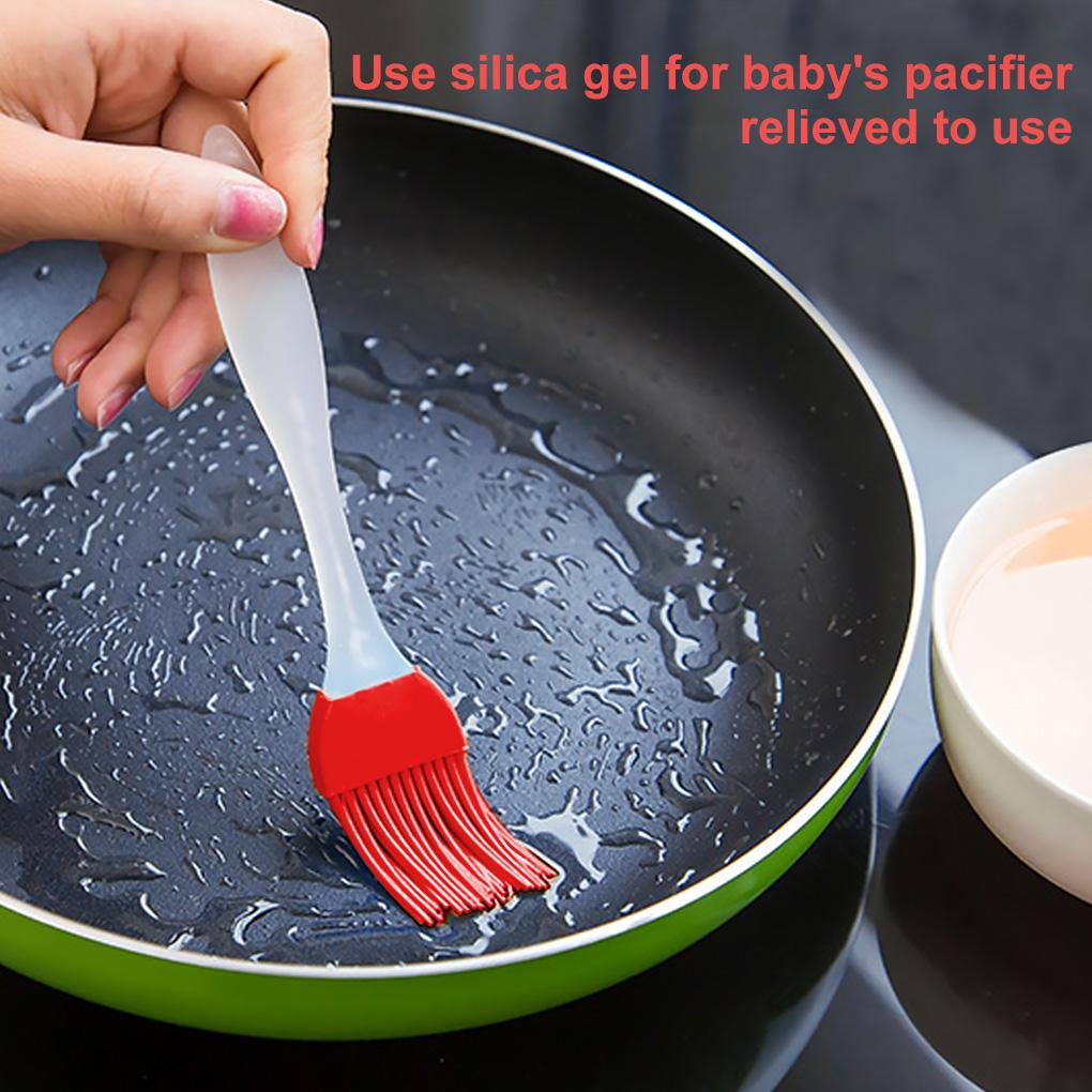 Silicone Basting Brush Clear Handle Heat Resistant Pastry Pancake BBQ Oil Brush