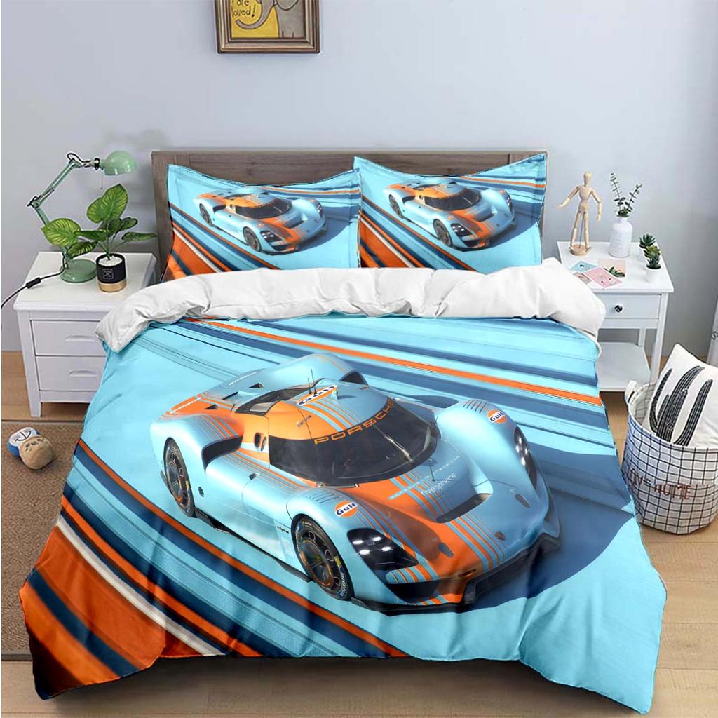 Fashion G-Gulf Racing Pattern Bedding Sets Bed Supplies Set Duvet Cover Comforter Set Bedding Set Luxury Gift