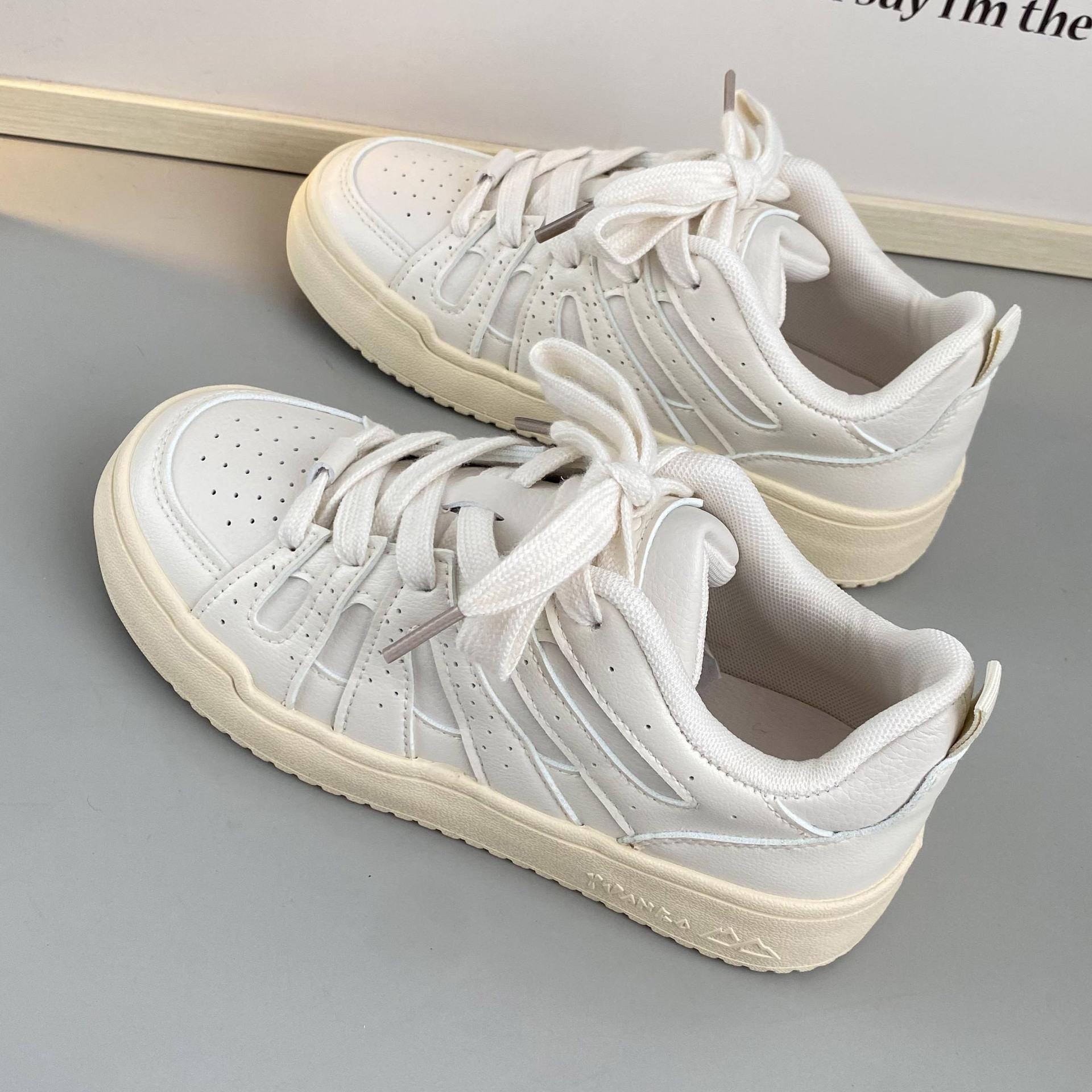 Женская обувь Розово-белые туфли. Женские весенне-осенние новые универсальные кроссовки — фото 6