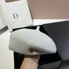 Japanese And Korean Fine Glitter Styling Beret Irregular Edge Pressing Painter Hat Bud Girl