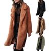 Damen Oversize-Mantel Einfarbig Einreihig Herbst Winter Dicke Knöpfe Übermantel für das Büro