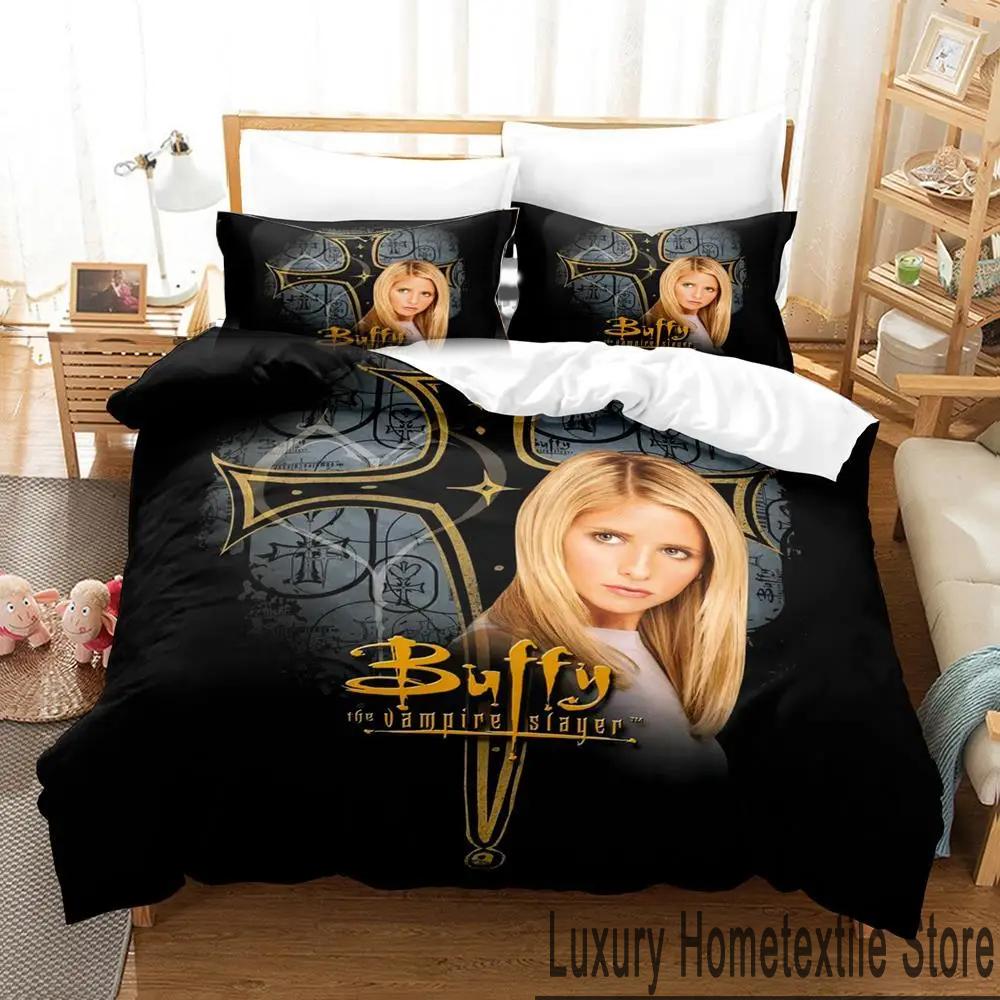 3D Print Buffy The Vampire Slayer Bedding Set Boys Girls Twin Queen King Size Duvet Cover Pillowcase Bed Boys Adult