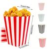 Gestreifte Popcorn-Boxen Einweg-Papier-Snackbehälter für Party Filmabend Geburtstag Hochzeitsveranstaltungen Lebensmittel-Servierzubehör