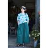 Women's Summer Lightweight Retro Blue Cotton Carrot Pants