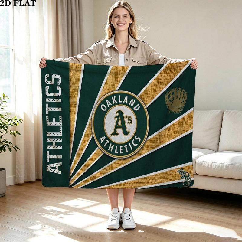 Oakland Athletics Druck Flanelldecke Hohe Qualität Warm Bequem Decke für Alle Jahreszeiten Perfekt für Geschenke Heimdekoration