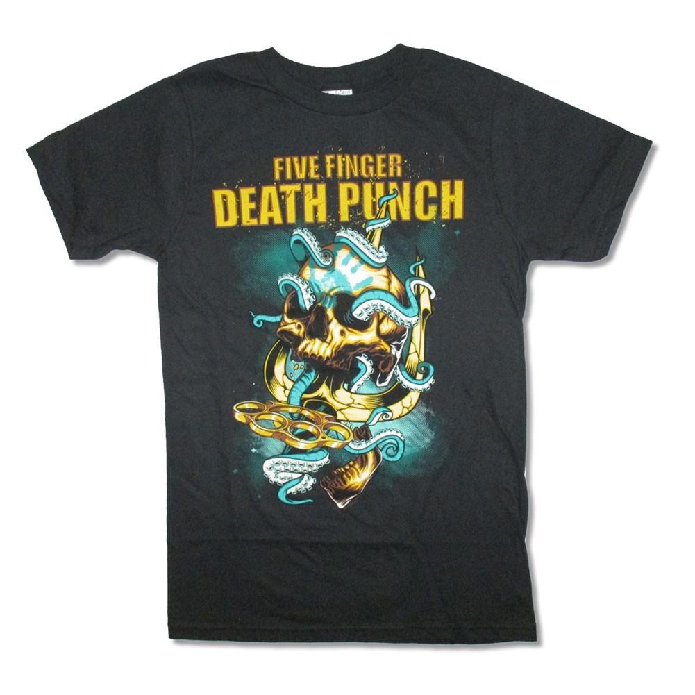 Men s Five Finger Death Punch Octopus T-shirt Small Black S