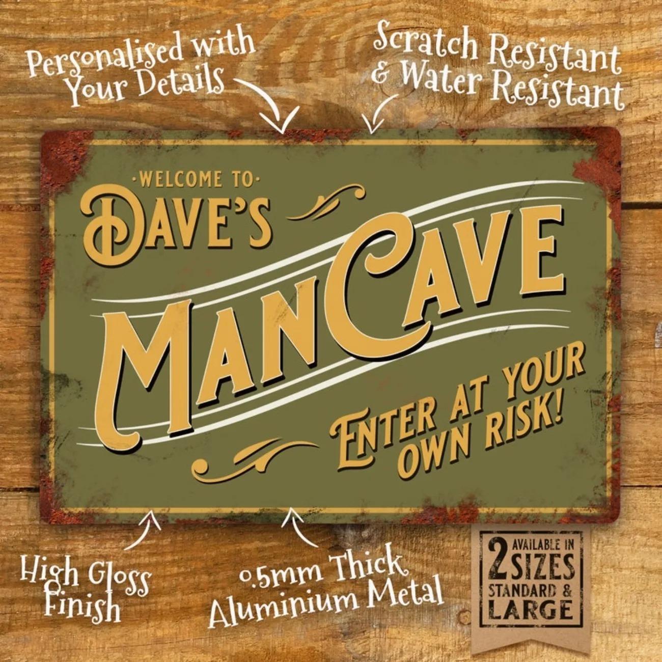 Custom Retro Metal Sign Personalized Vintage Tin Plate Wall Art Custom Engraved Garage Bar Decor красный