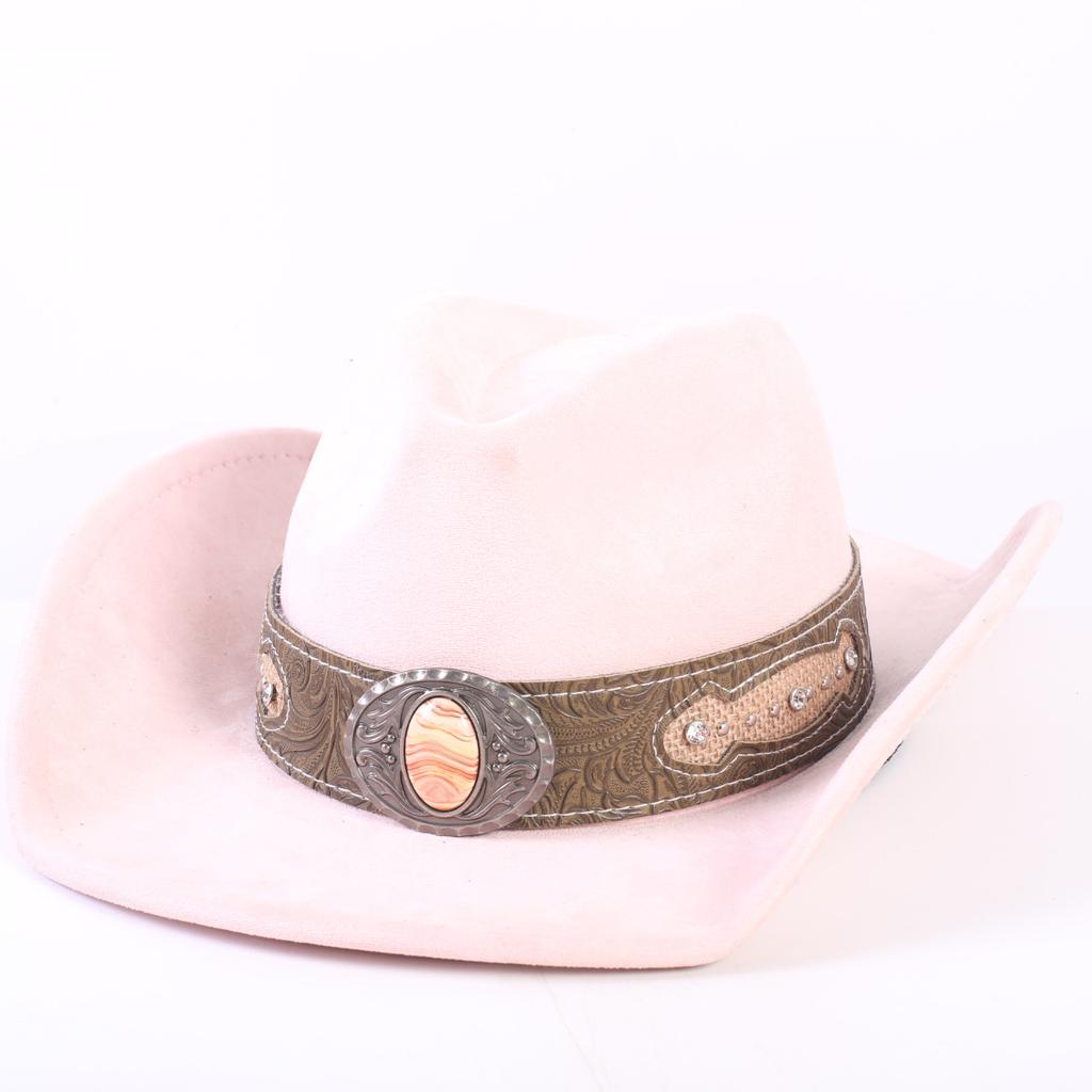 Popular European and American Classic Suede Western Cowboy Hat, Men's and Women's Fashion Big-brimmed Top Hat Shade